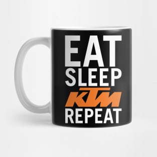 Eat Sleep KTM Repeat Front + Back print Mug